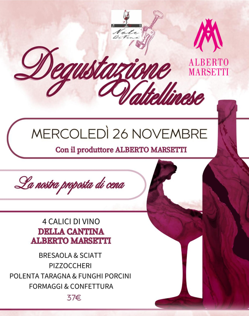 Evento Marsetti "Degustazione Valtellinese"